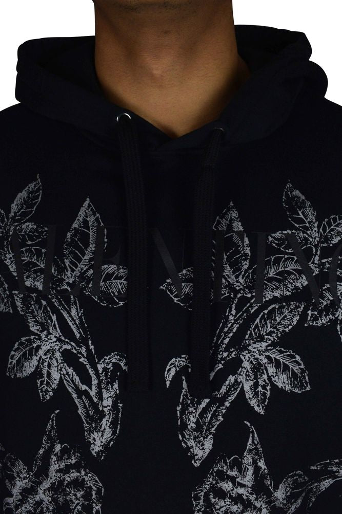 Valentino Floral Print Hoodie With Kangaroo Pocket