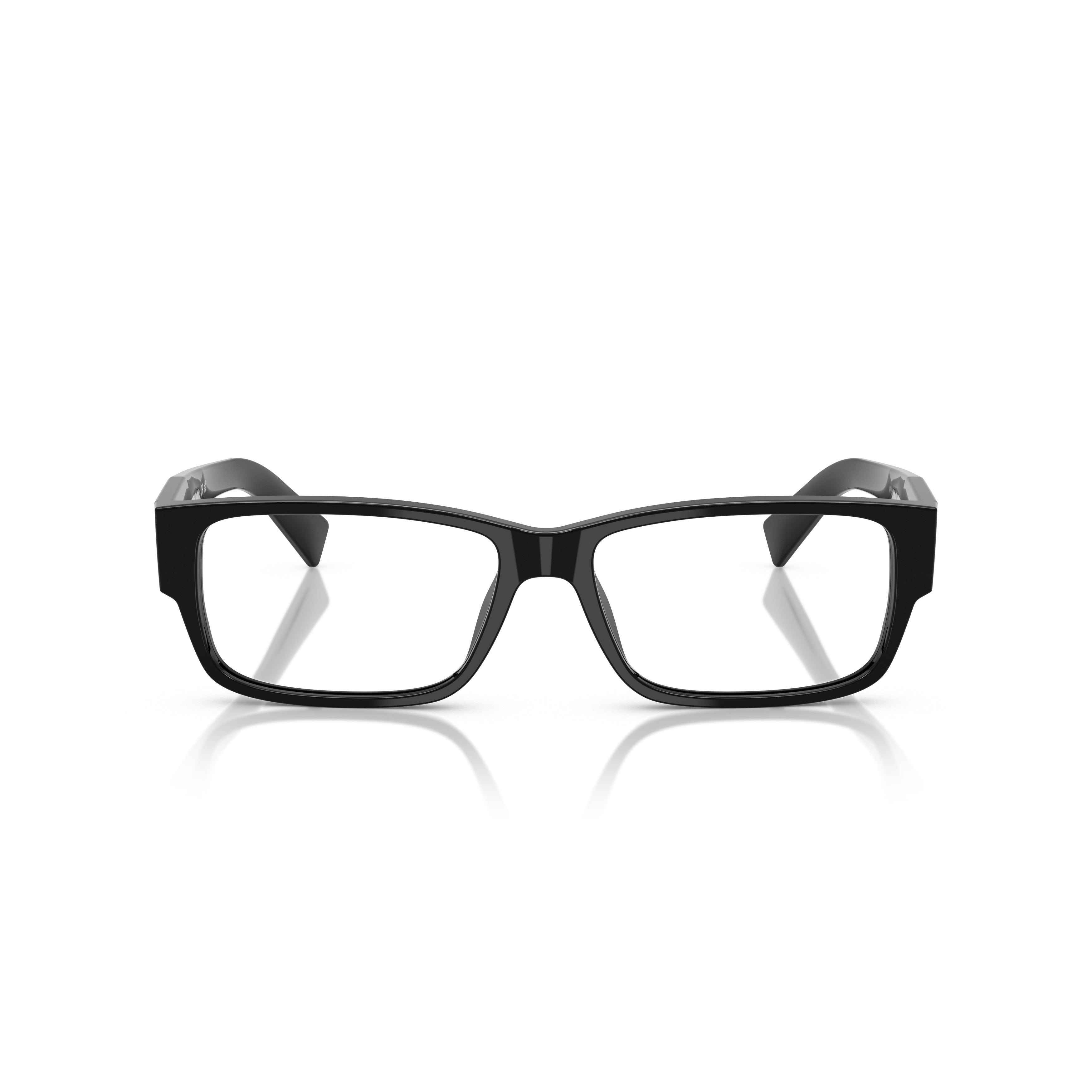 0pr B09v Glossy Black Acetate Rectangular Sunglasses
