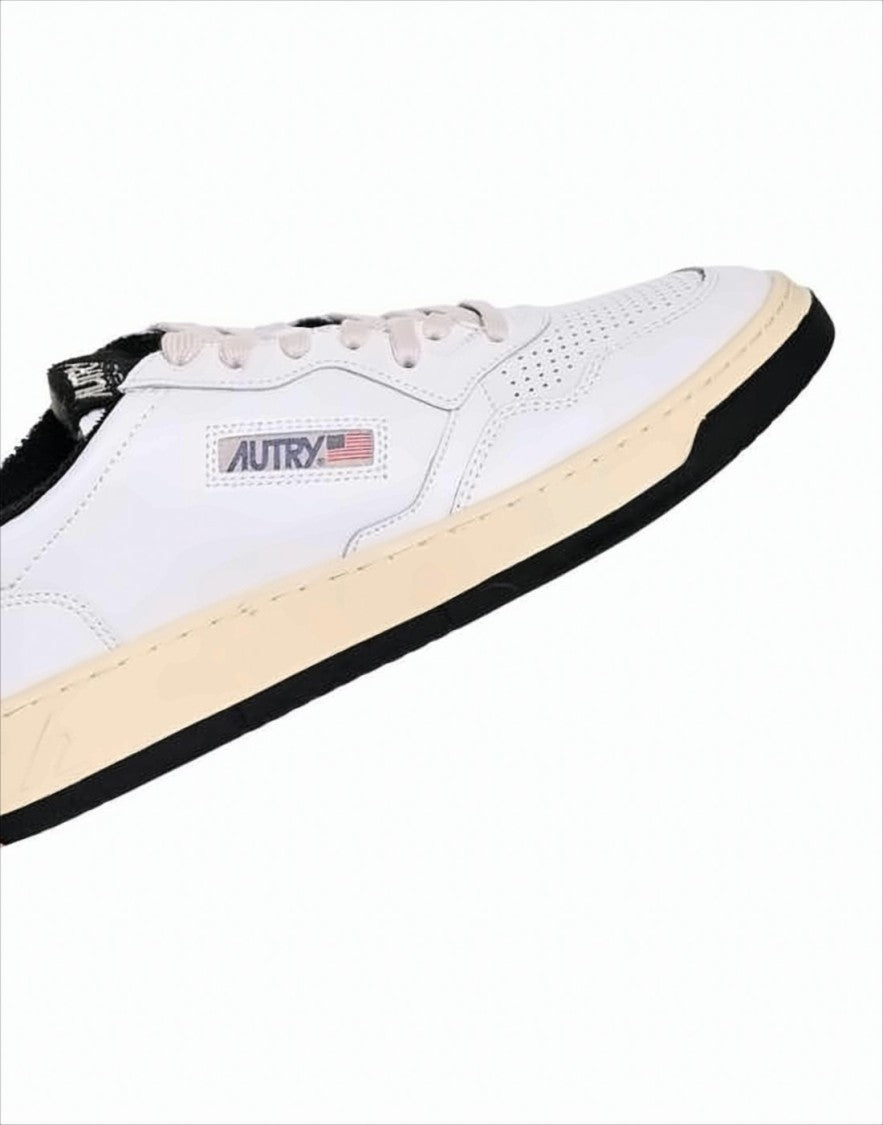 Low-Top Sneakers with Leather and Suede Upper