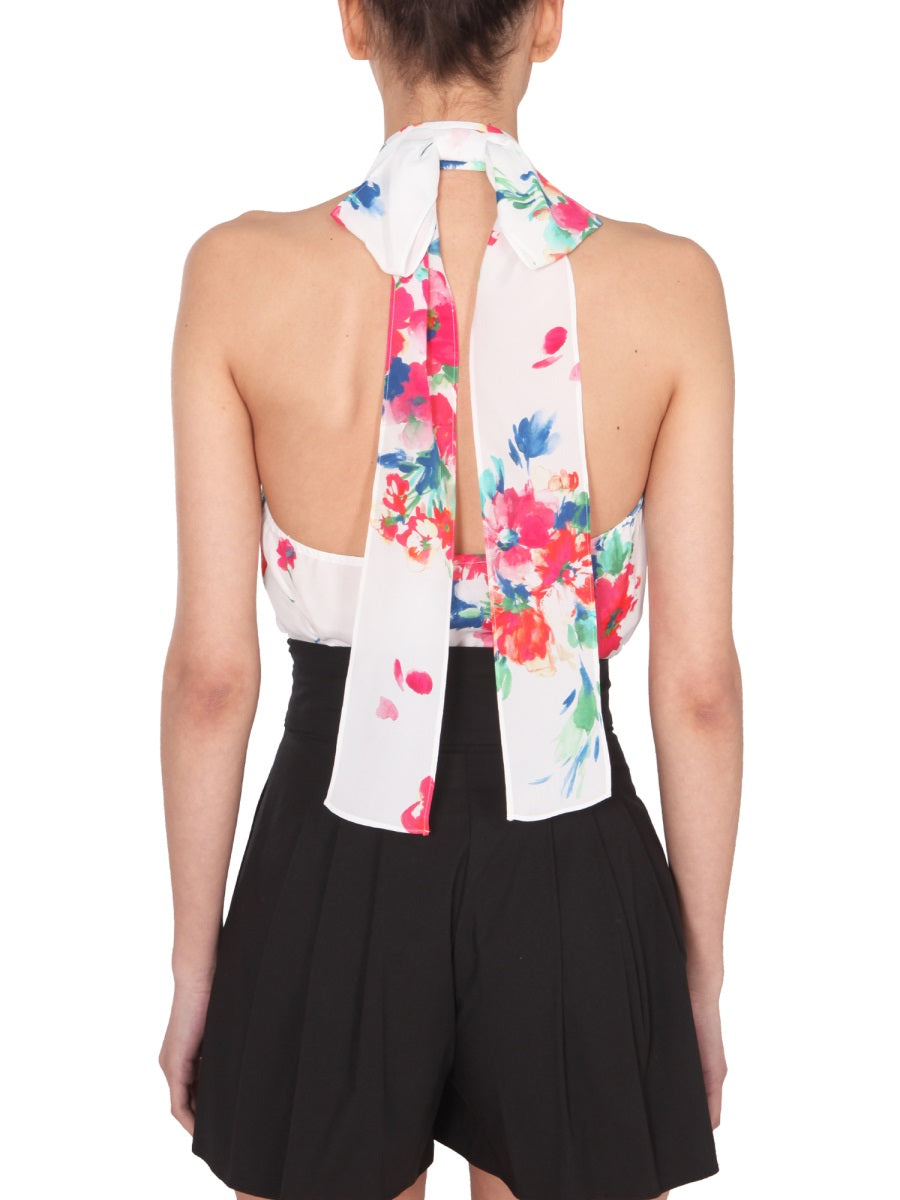 Floral Print Sleeveless Top