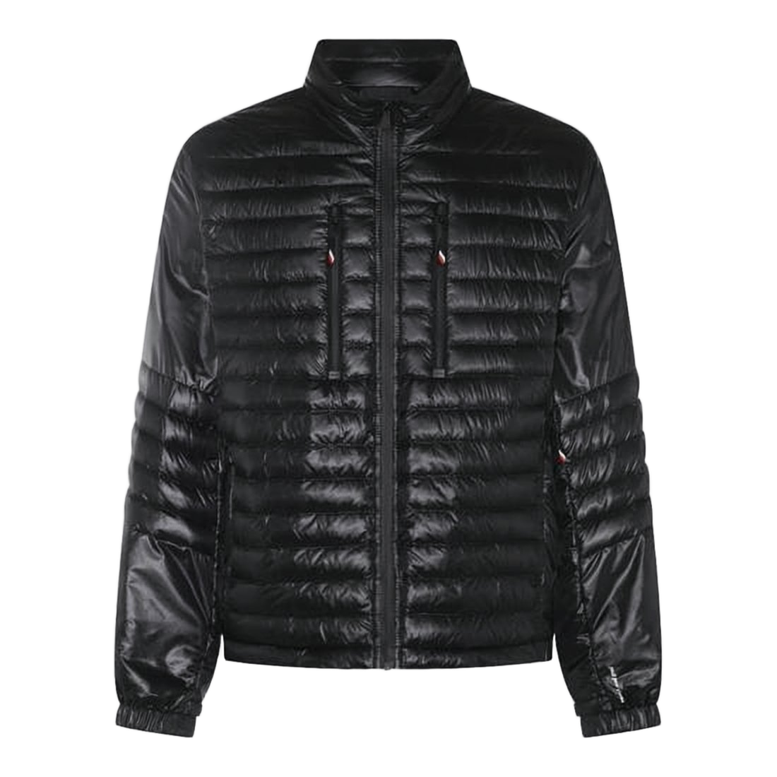 Quilted Black Casual Jacket with Zippered Pockets