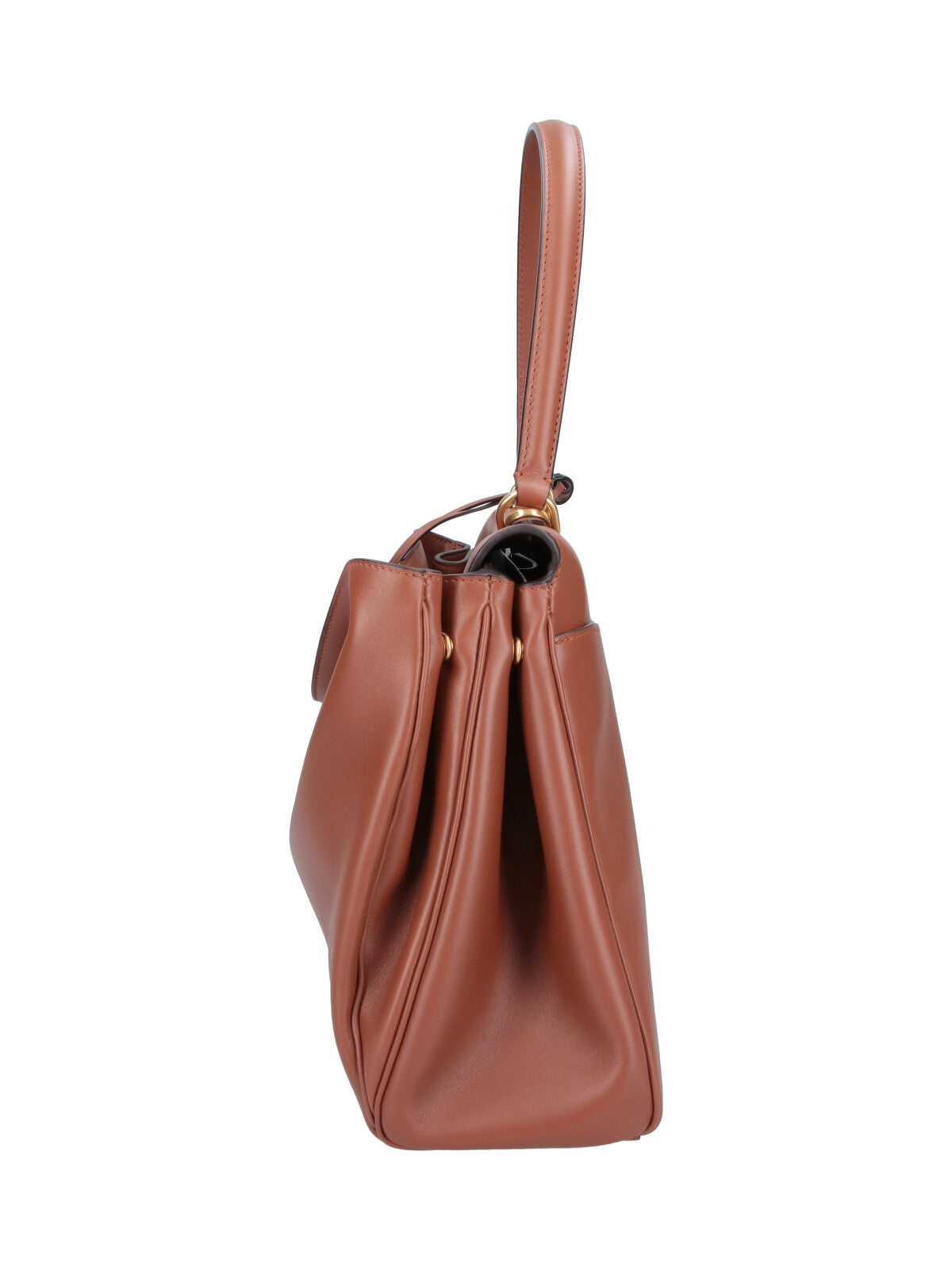 Brown Rodeo Medium Calfskin Leather Handbag
