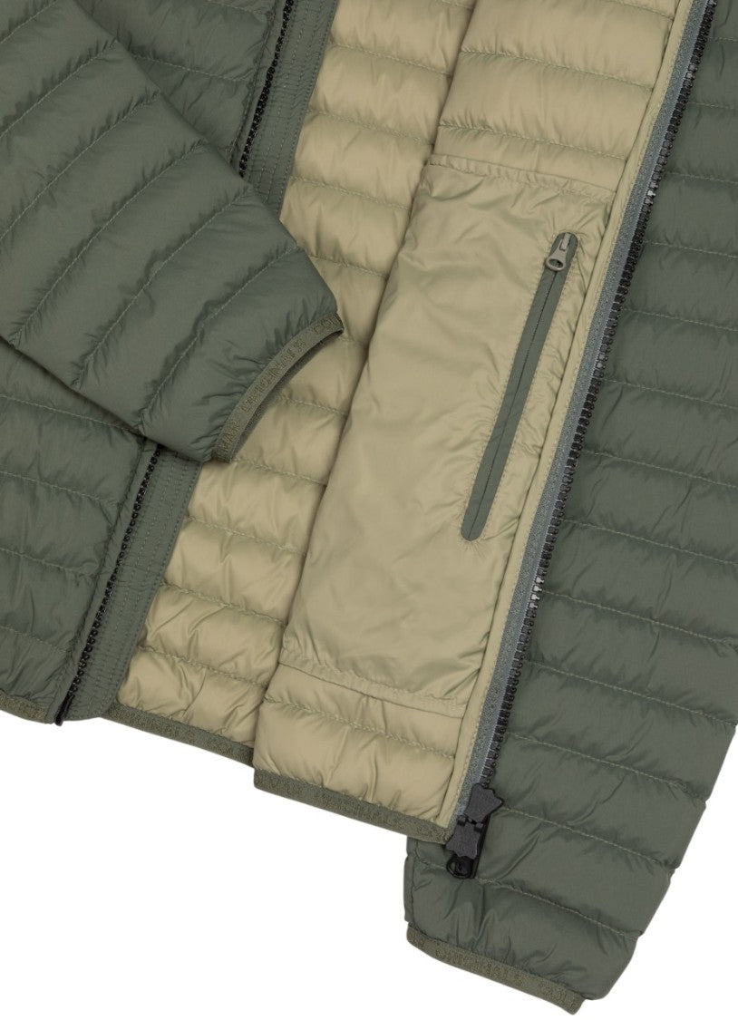 Water-Repellent Down Jacket with Fixed Hood