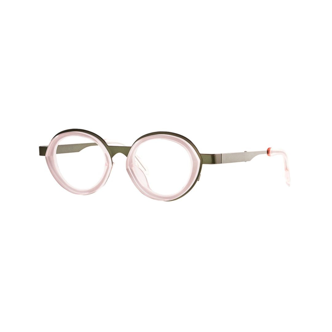 Apple 009 Sanremo Green + Transparent Pink Round Lens Eyeglasses
