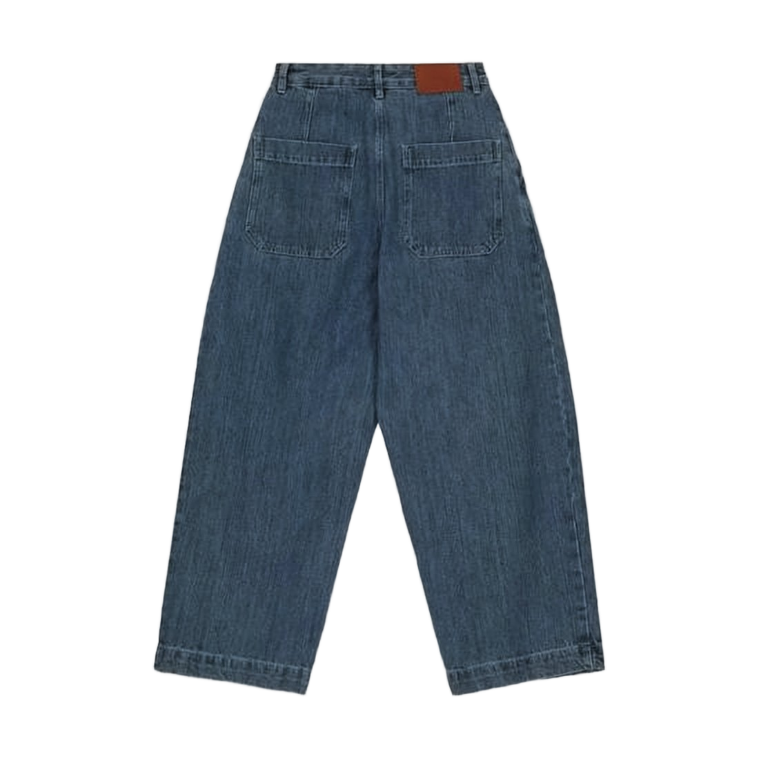 High-Waisted Wide-Leg Denim Pants