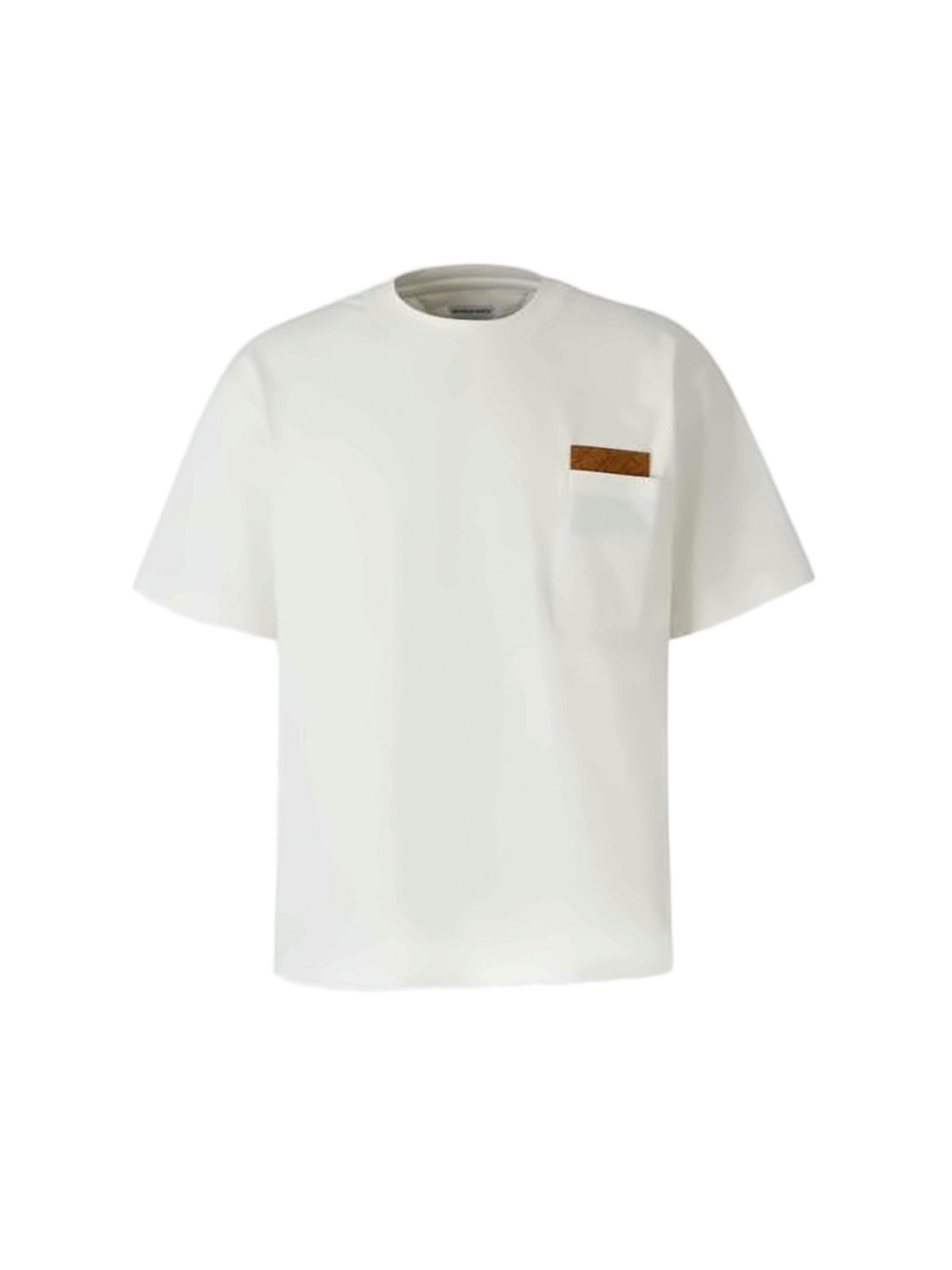 Short-Sleeved Crew Neck T-Shirt with Textured Accents