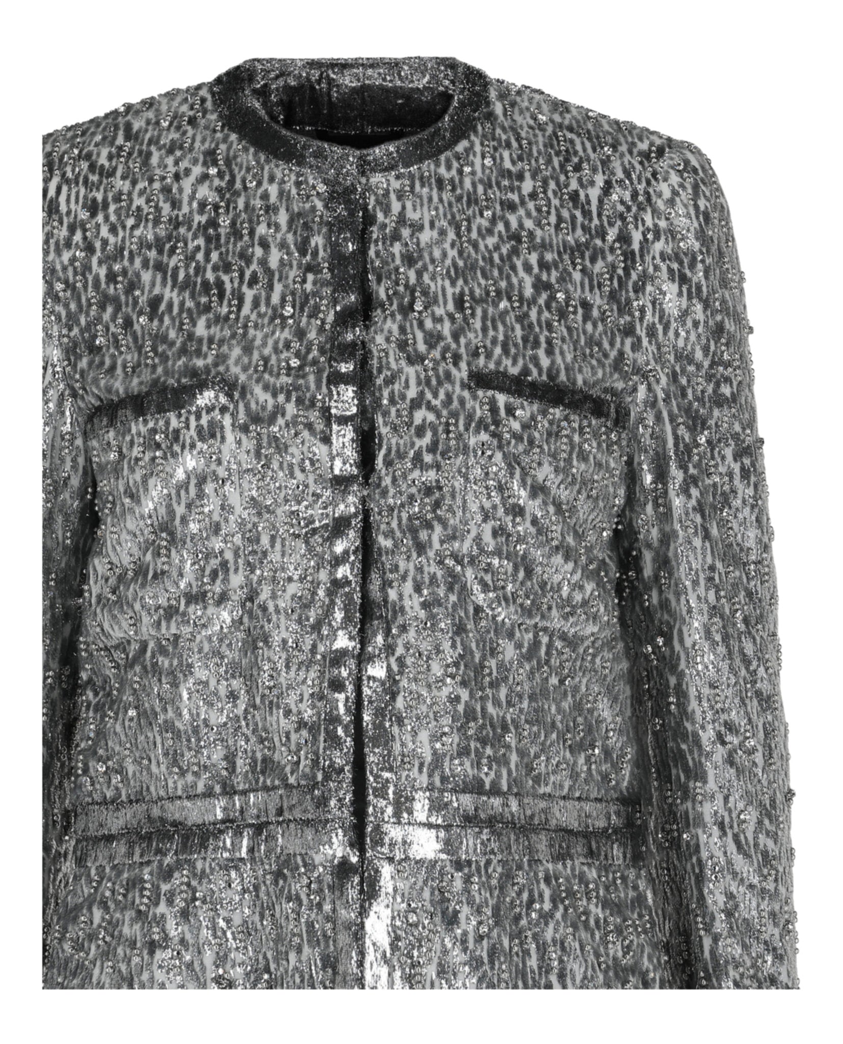 Animal Print Single-Breasted Jacket