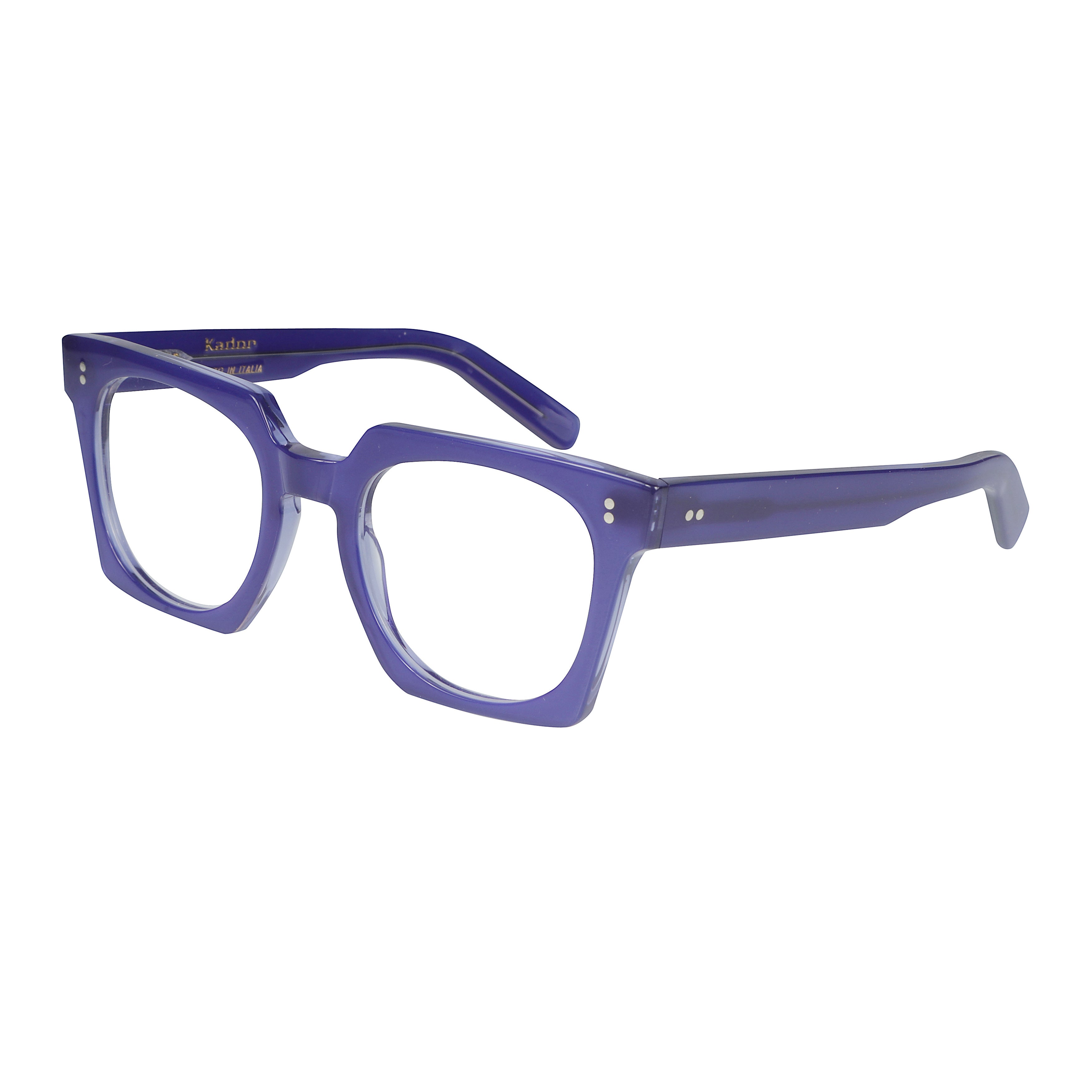 Maya Translucent Deep Blue Square Frame Eyeglasses