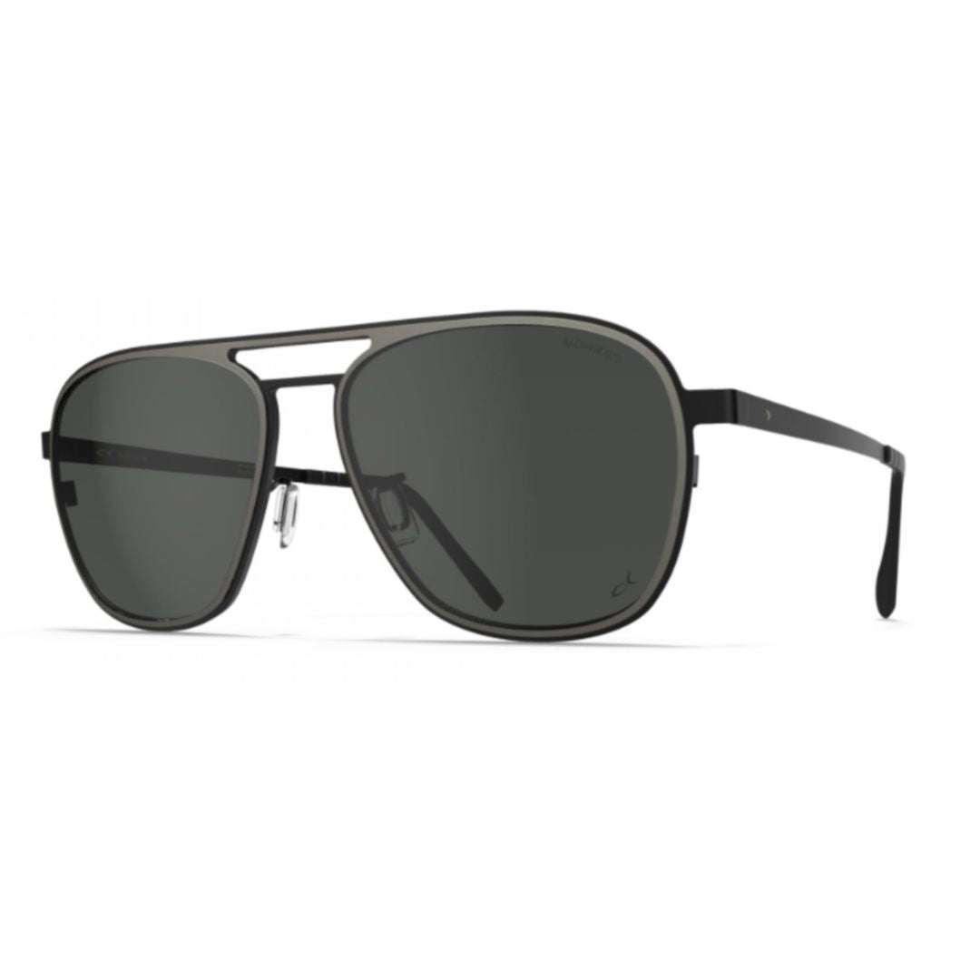Bf1094 Ocean Port Rectangular Aviator-Style Sunglasses with Double Bridge in Beta-Titanium