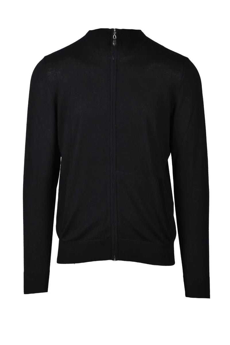 Silk and Cashmere Cardigan - Black