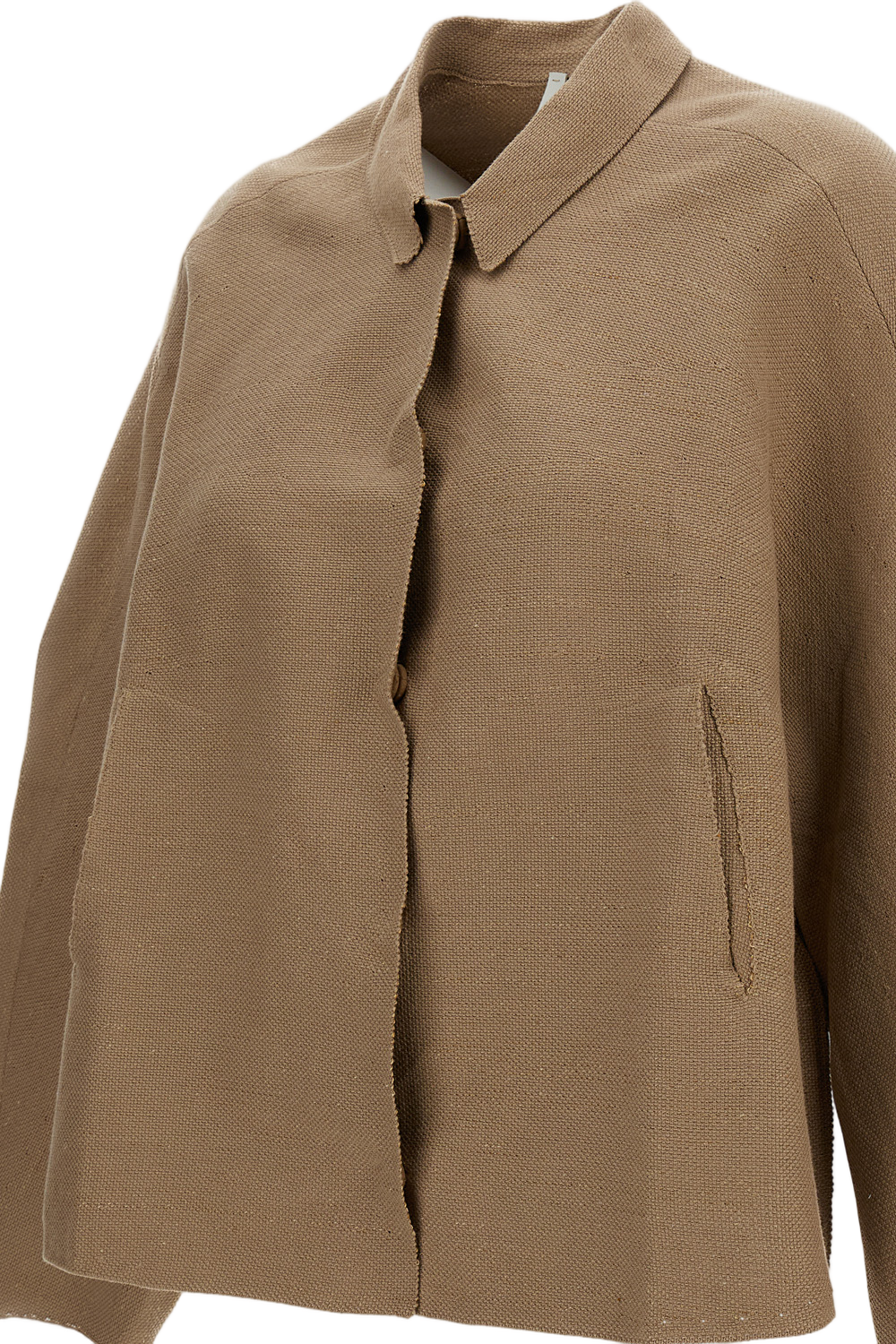 Single-Breasted Jacket with Concealed Front Fastening