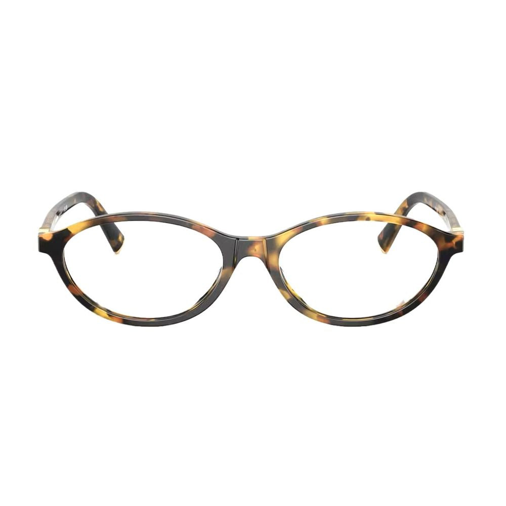 Havana Acetate Oval Sunglasses with Vertical Logo