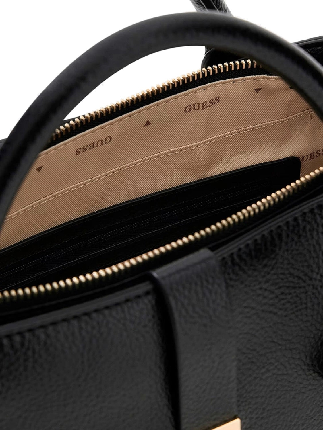 Triple Compartment Handbag with Adjustable Strap