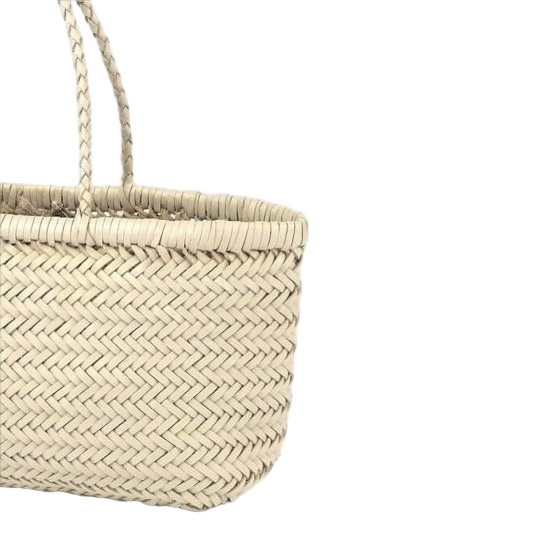 Woven Buffalo Leather Mini Tote Bag