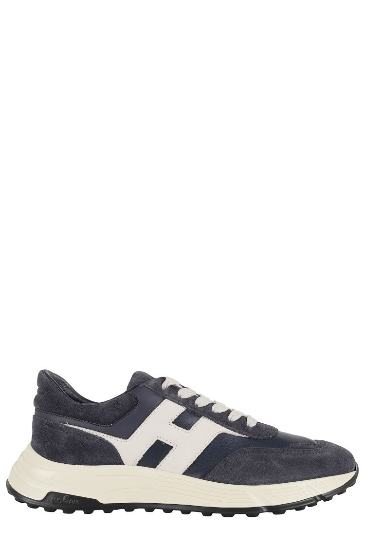 Hyperlight Lace-Up Sneakers With Technical Fabric Inserts