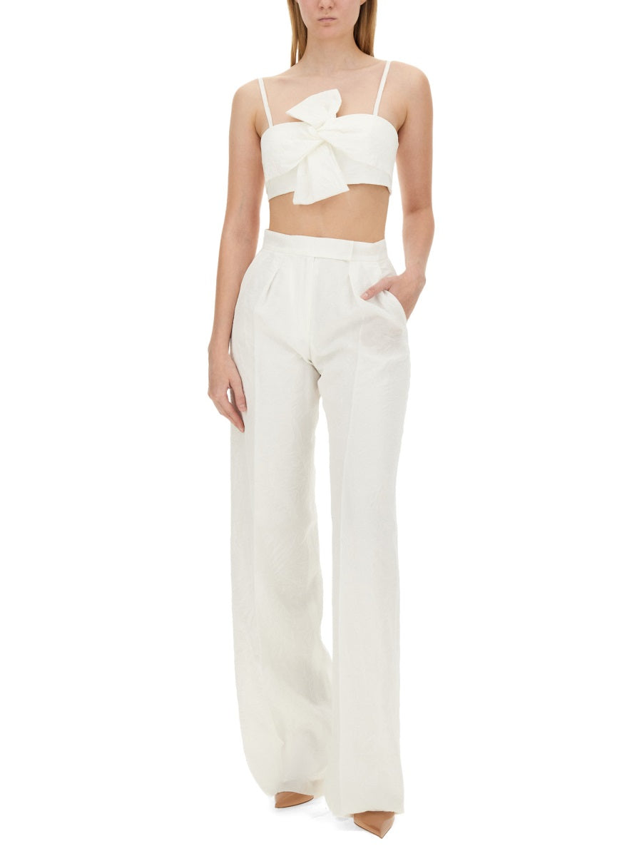 Wide-Leg Acetate Pants with Flowing Silhouette