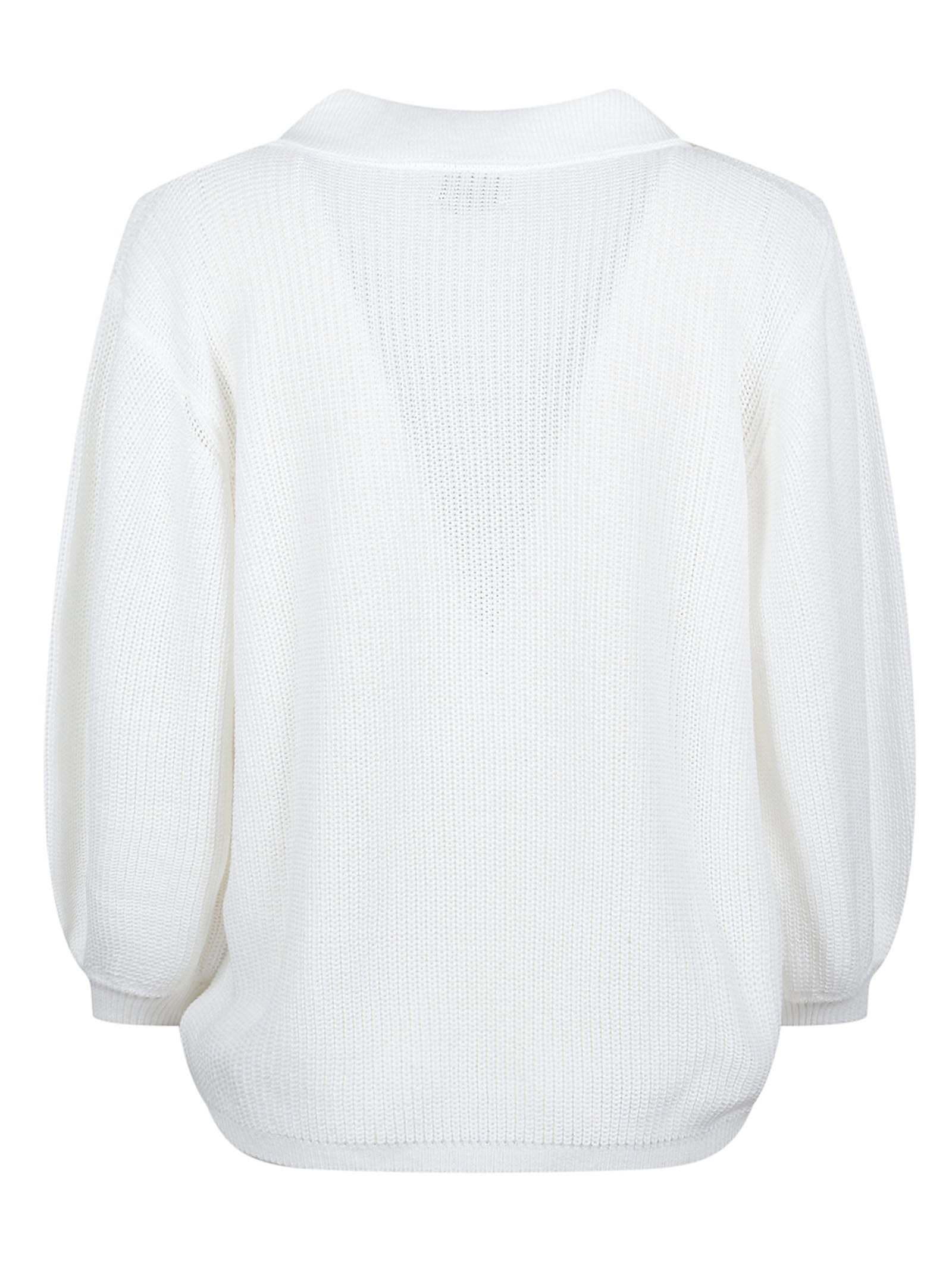 Textured White Knit Top
