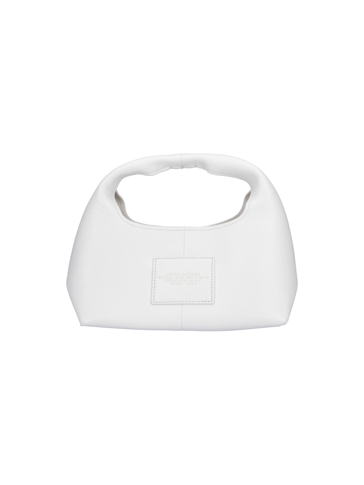 White The Sack Hammered Leather Handbag
