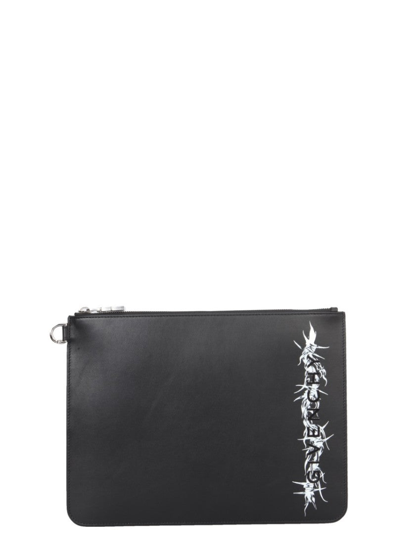 Black Calf Leather Pouch