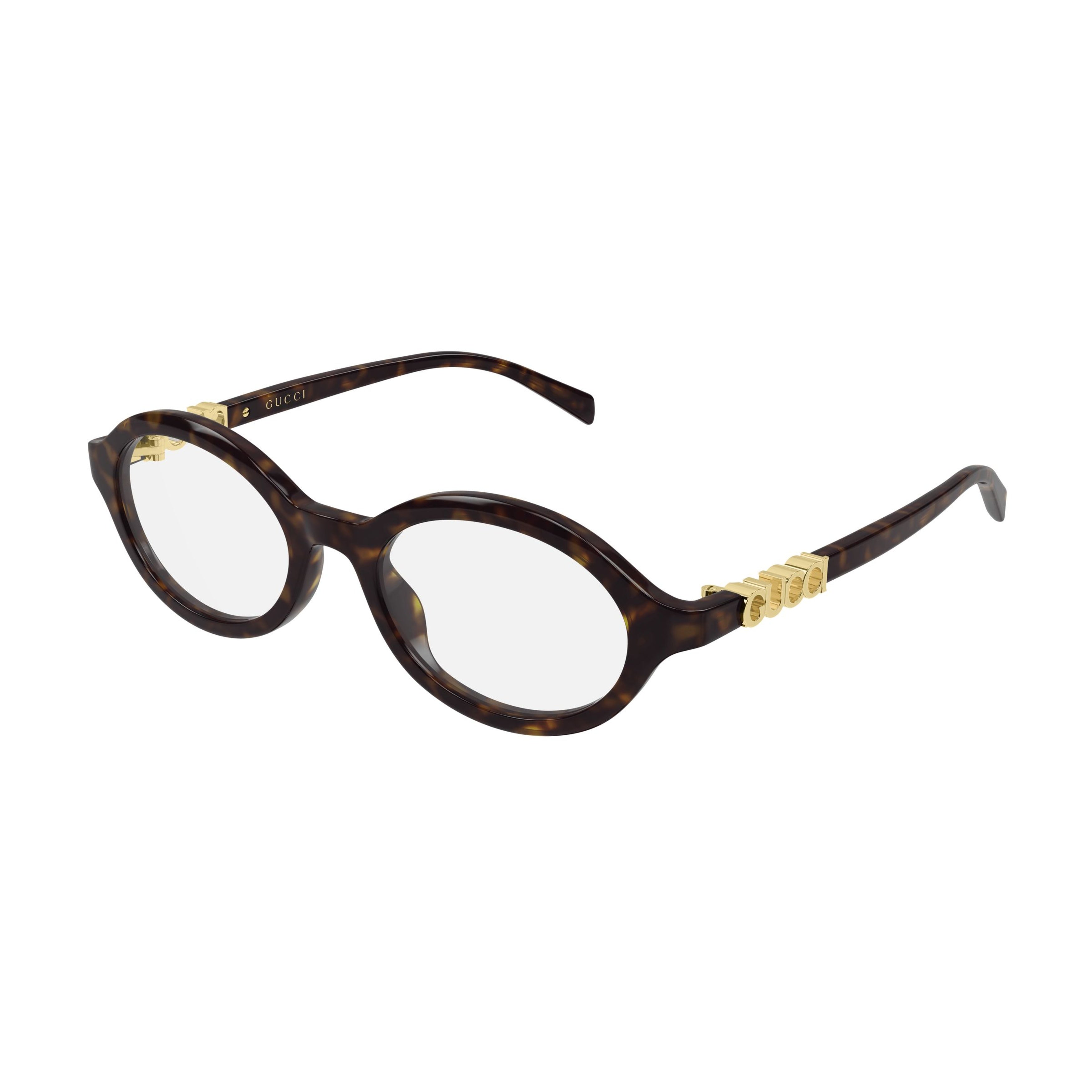 Round Tortoiseshell Acetate Eyeglasses with Gold-tone Accents