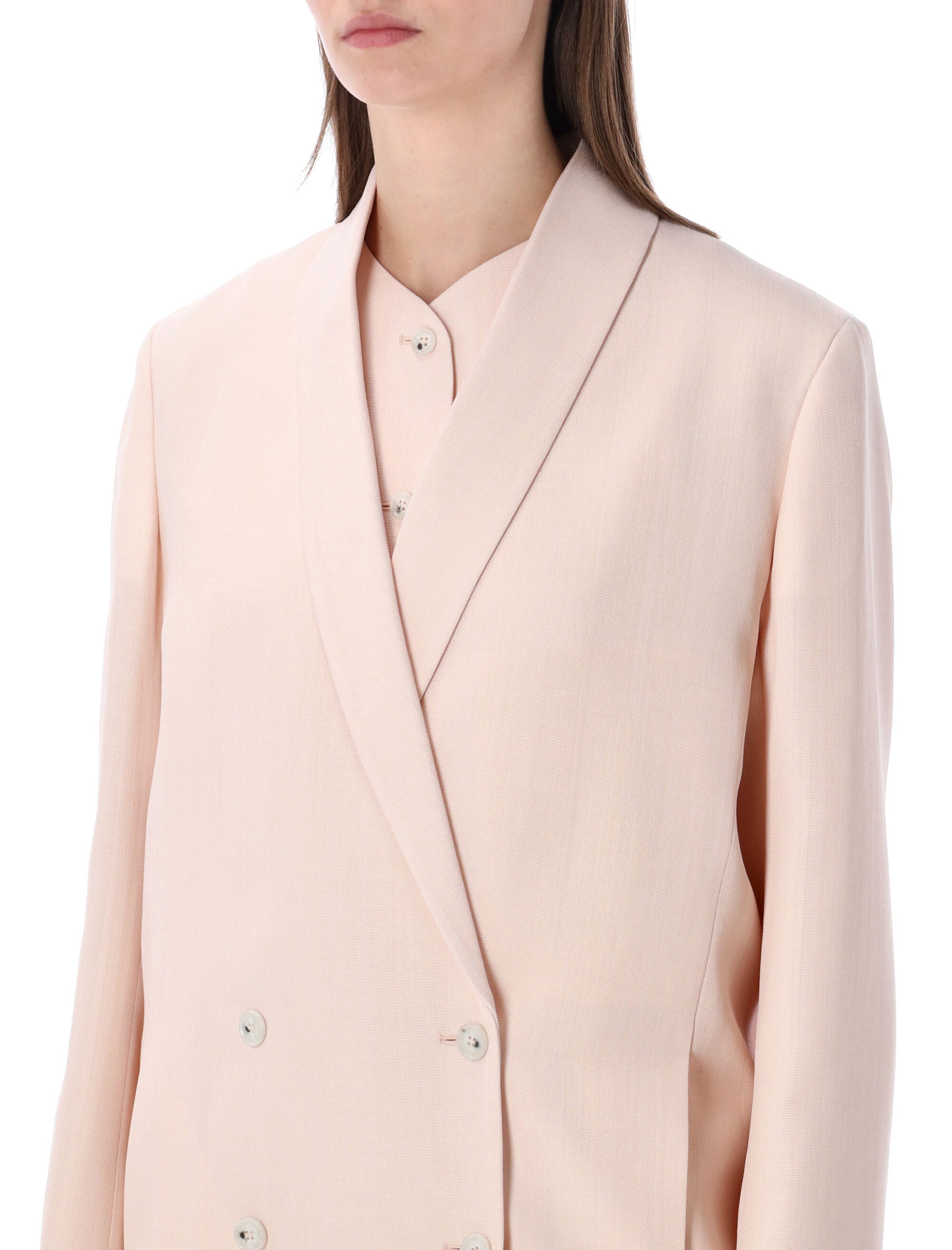 Double-Breasted Minka Blazer With Shawl Collar And