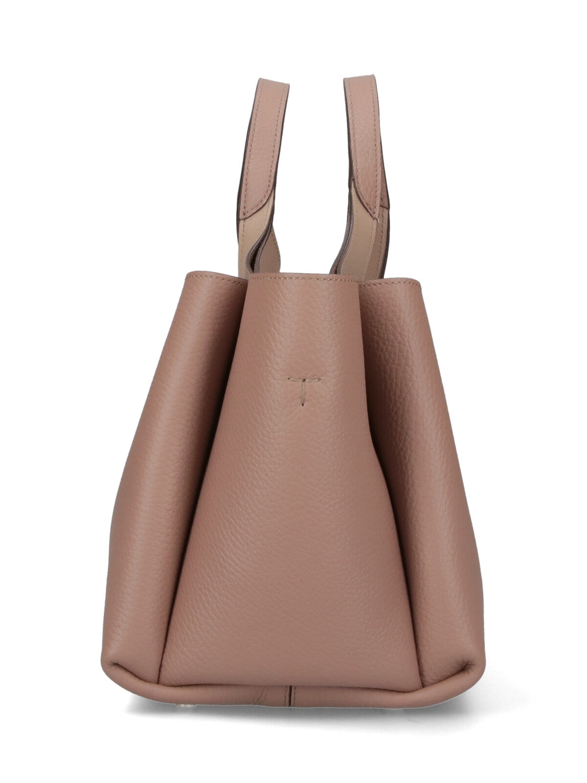 Mini Beige Leather Tote