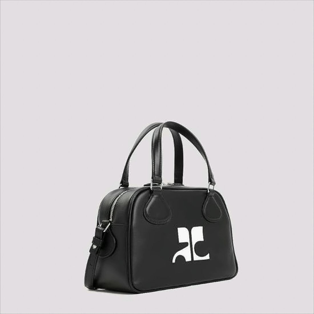 Structured Calf Leather Shoulder Bag With Logo Detail