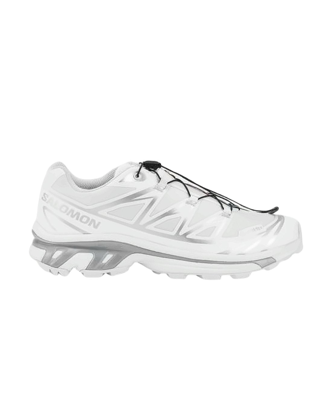 Streamlined White Sneakers with Quick-Pull Lacing System
