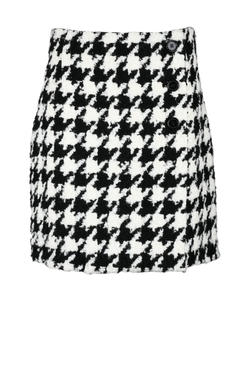 Wool Blend Skirt - White/Black