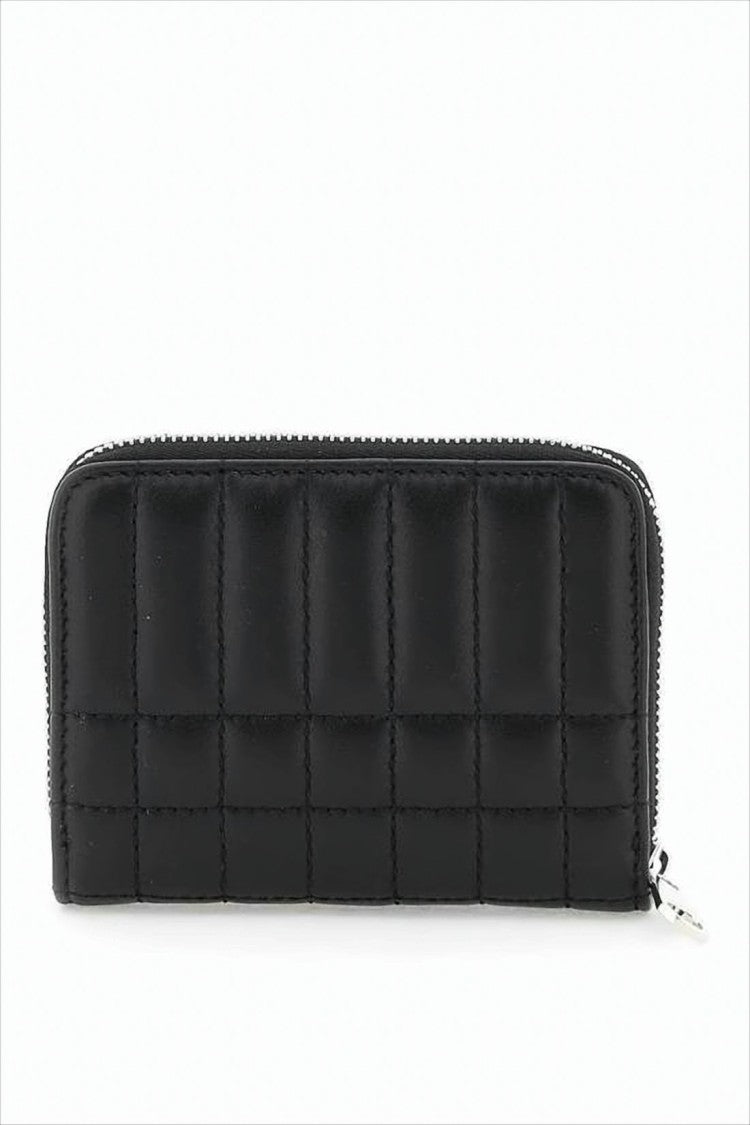 Quilted Black Compact Wallet