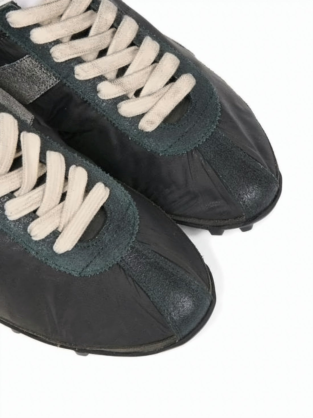 Low-Profile Sneakers with Polyester and Suede Overlays