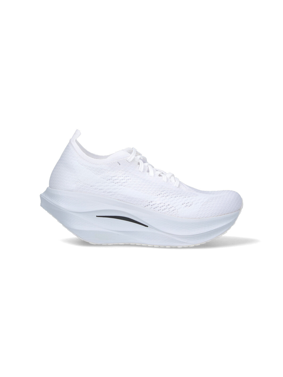 Tonal White Fabric Sneakers