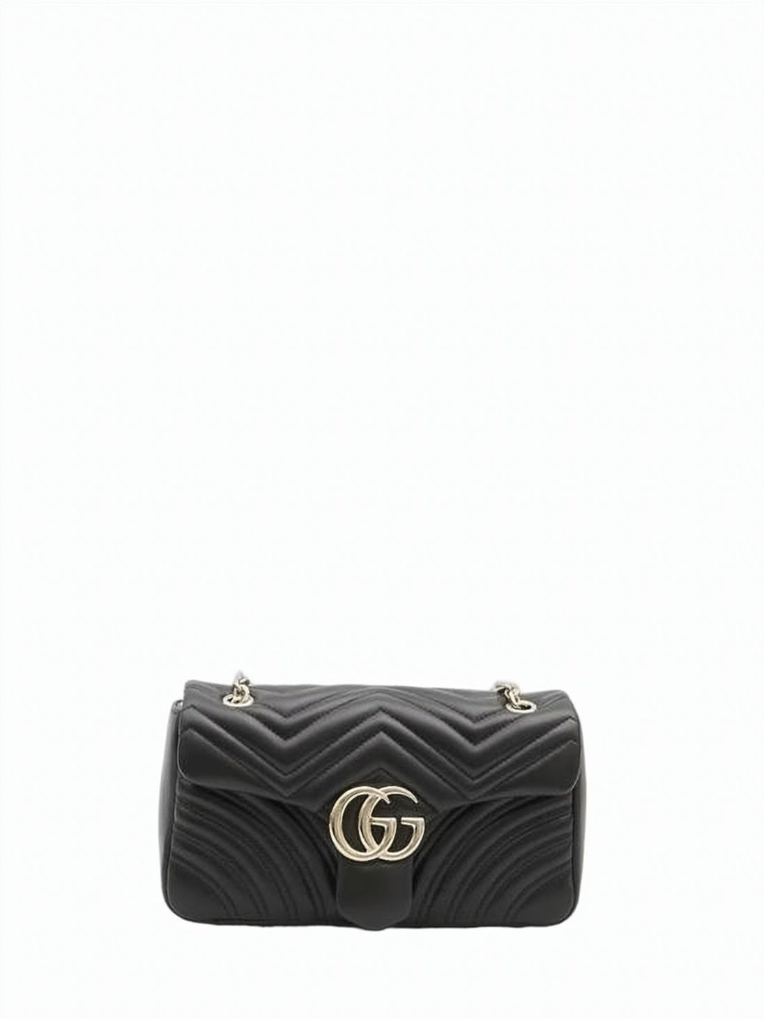 Medium Quilted Sheepskin Shoulder Bag with Double G Logo