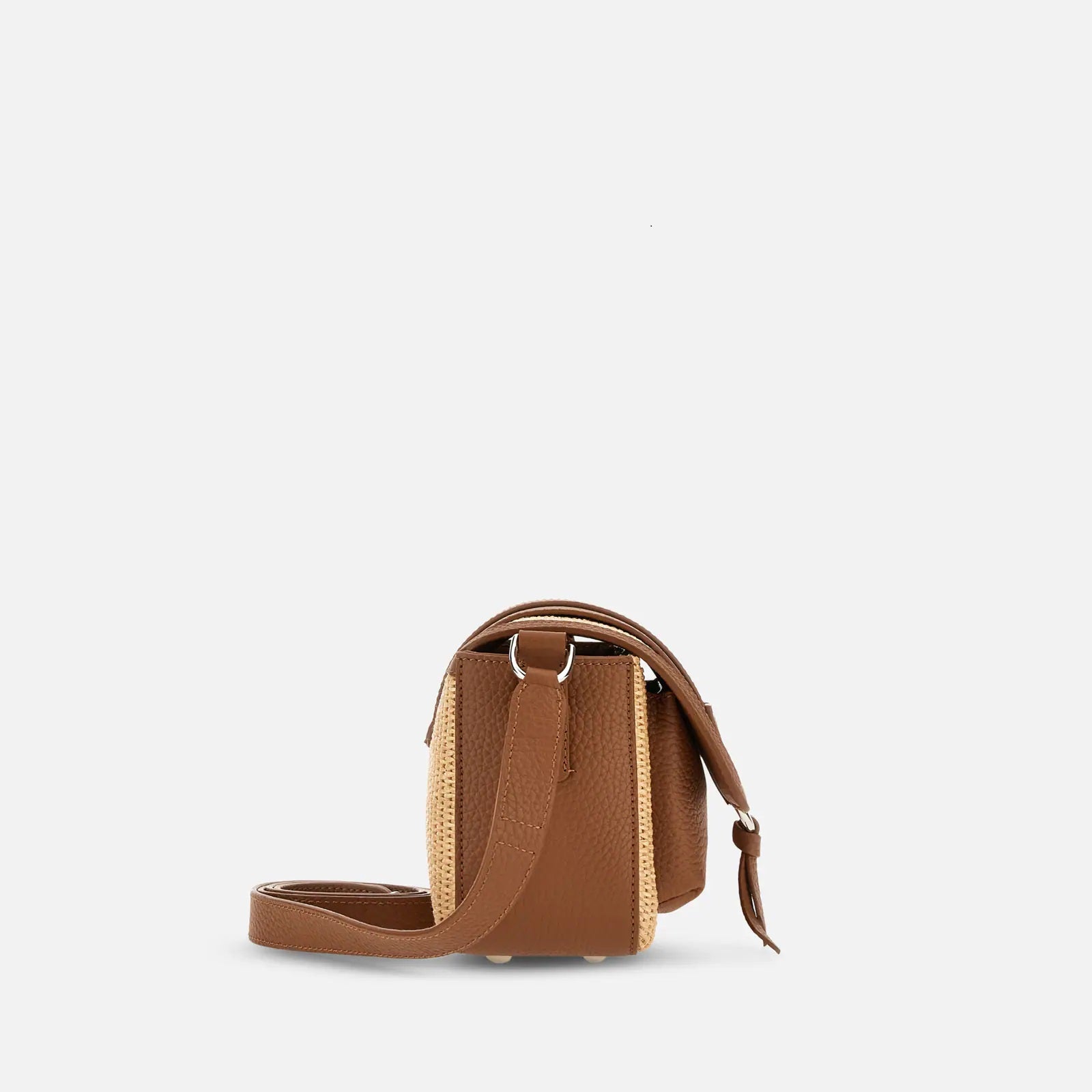 Beige Brown H01X Flap Bag Raffia Shoulder Bag