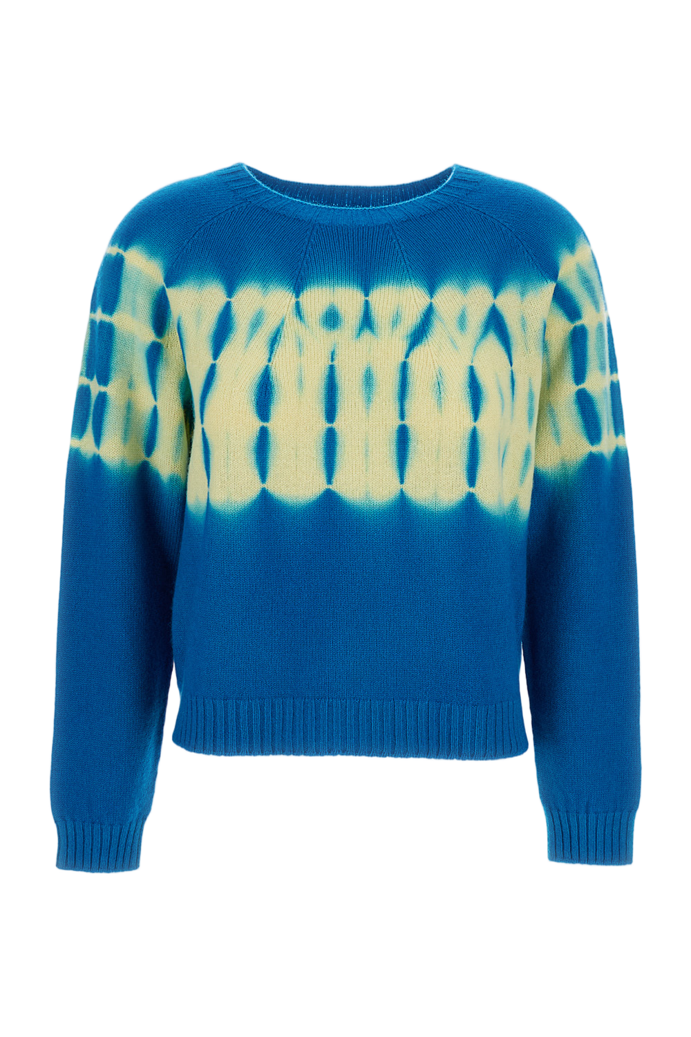 Cropped Cashmere Pullover with Shibori Treatment