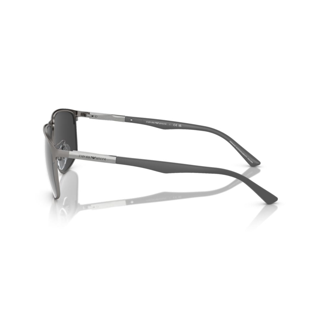 2094 Sole Rectangular Frame Sunglasses with Metallic Finish