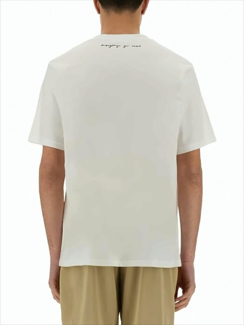 White Relaxed-Fit T-Shirt with Subtle Logo