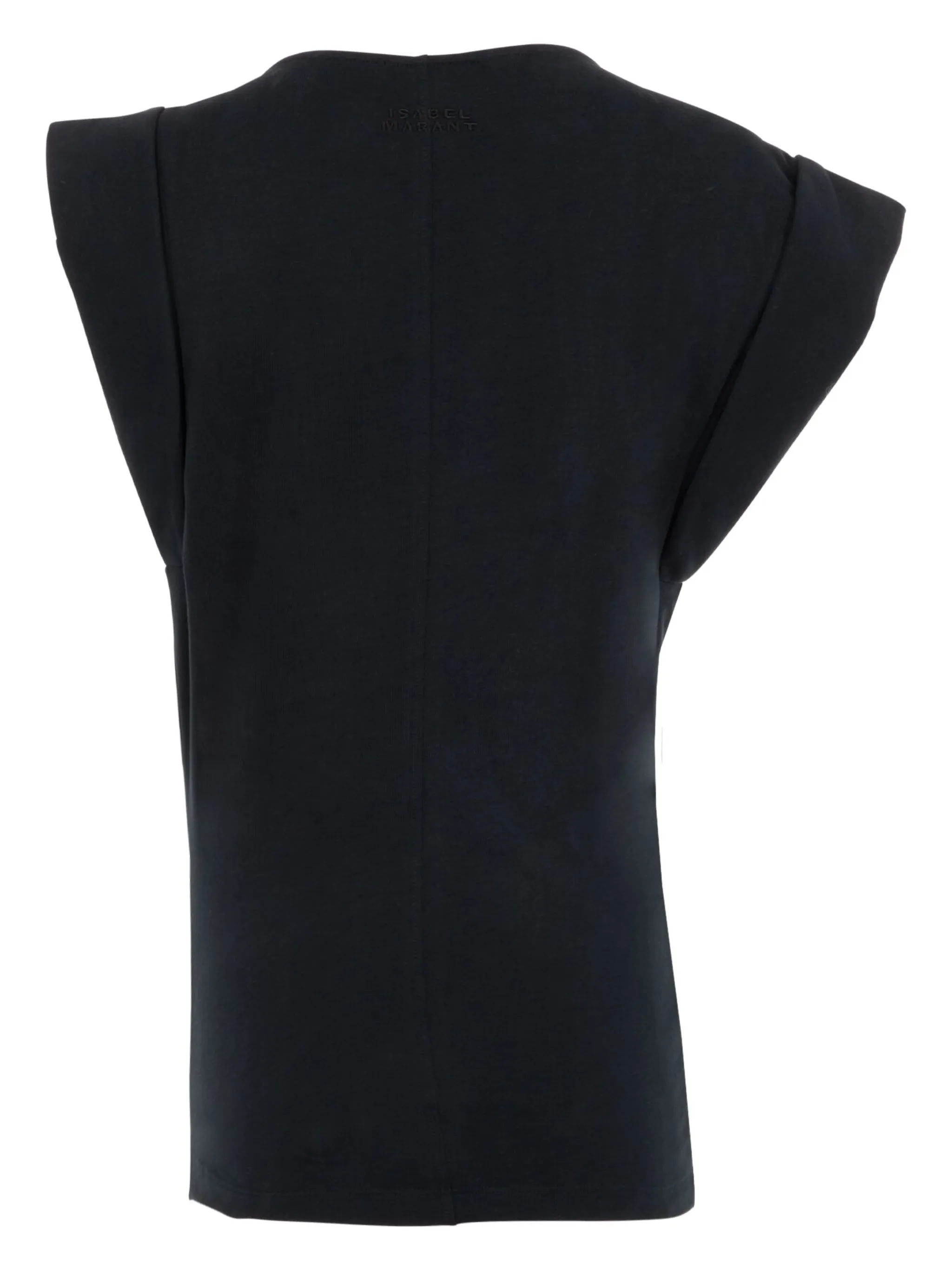 Black Maisan Draped Cotton Top