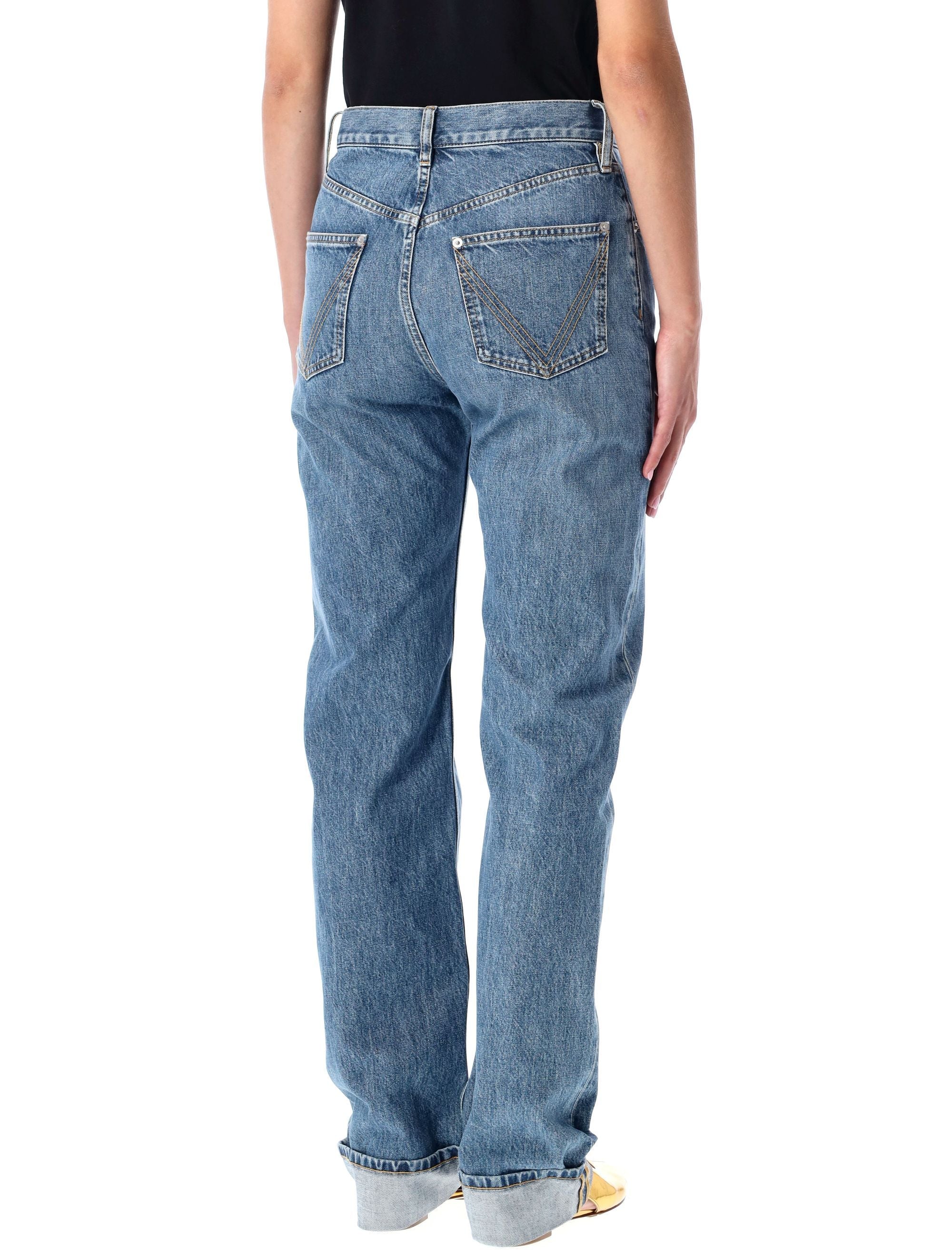 Straight-Leg Denim Jeans