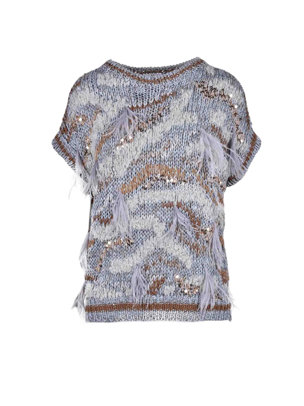 Grey Lurex Knitwear