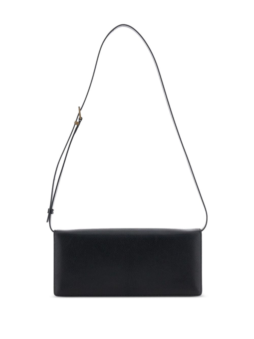 Shoulder Bag In Supple Black Leather