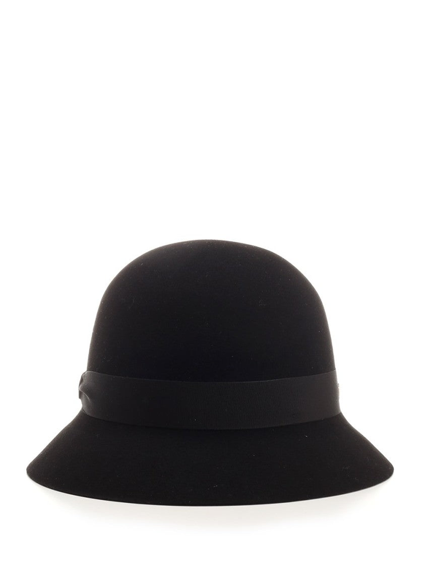 Rounded Wool Hat With Flared Brim