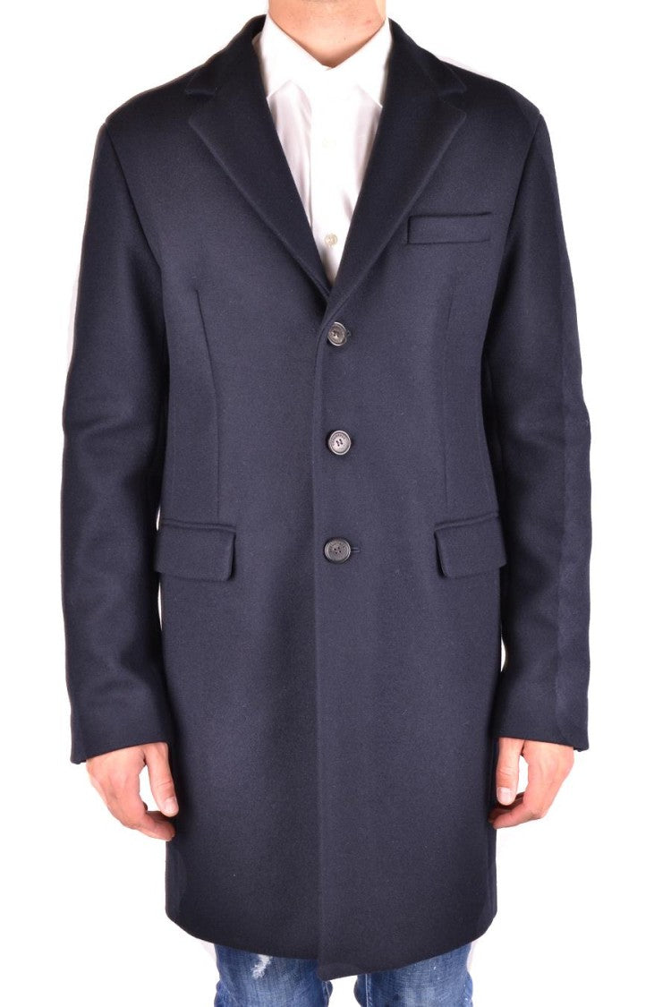 Navy Wool Blend Tailored Jacket