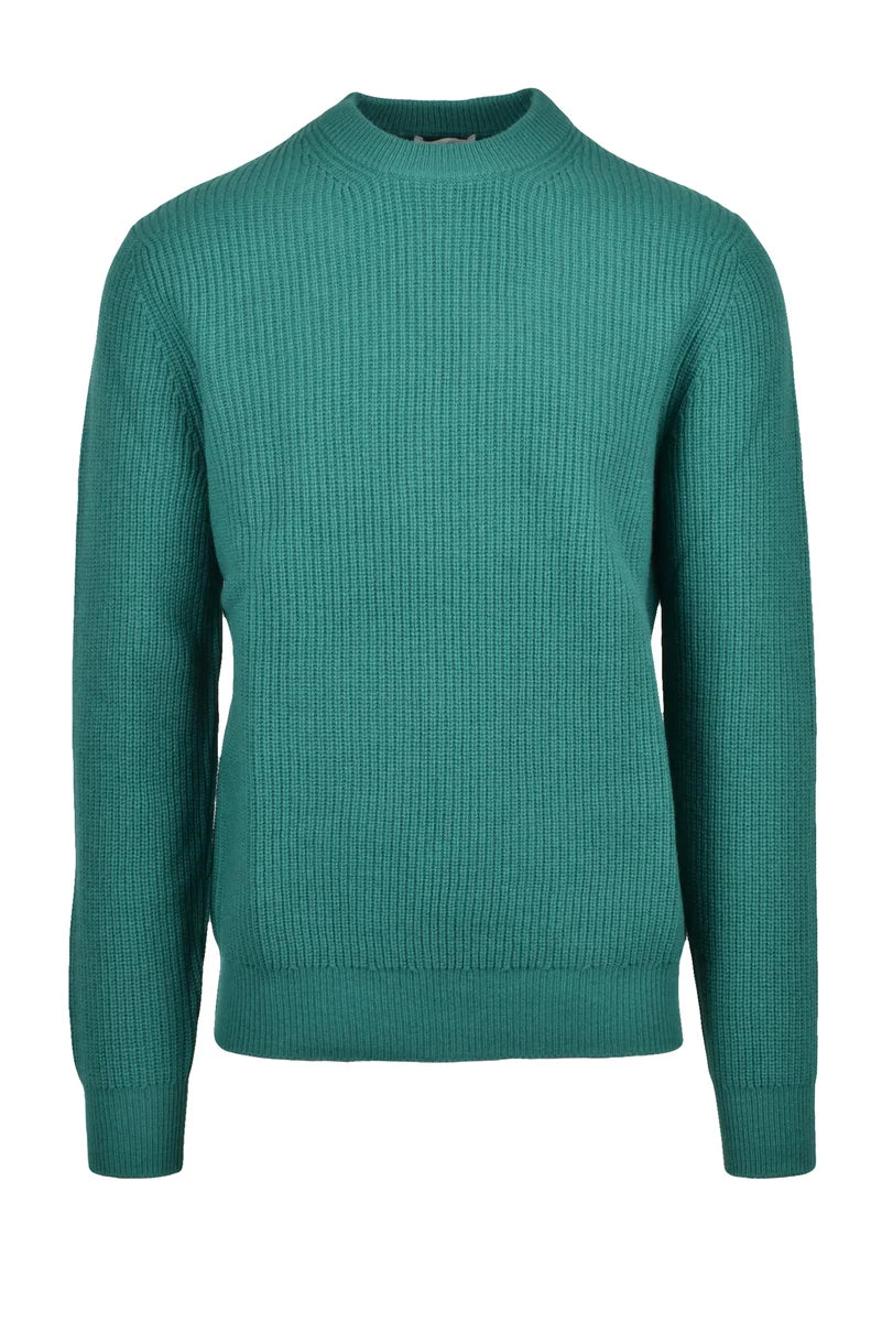 Ribbed Wool Sweater - Green