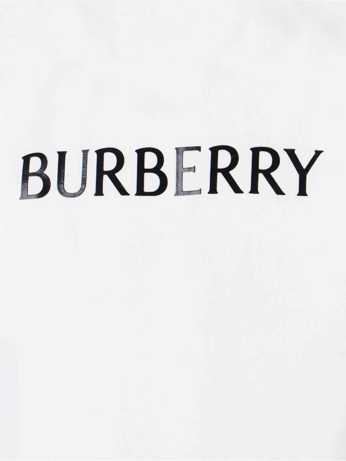 Logo T-Shirt In White Cotton, Crew Neck