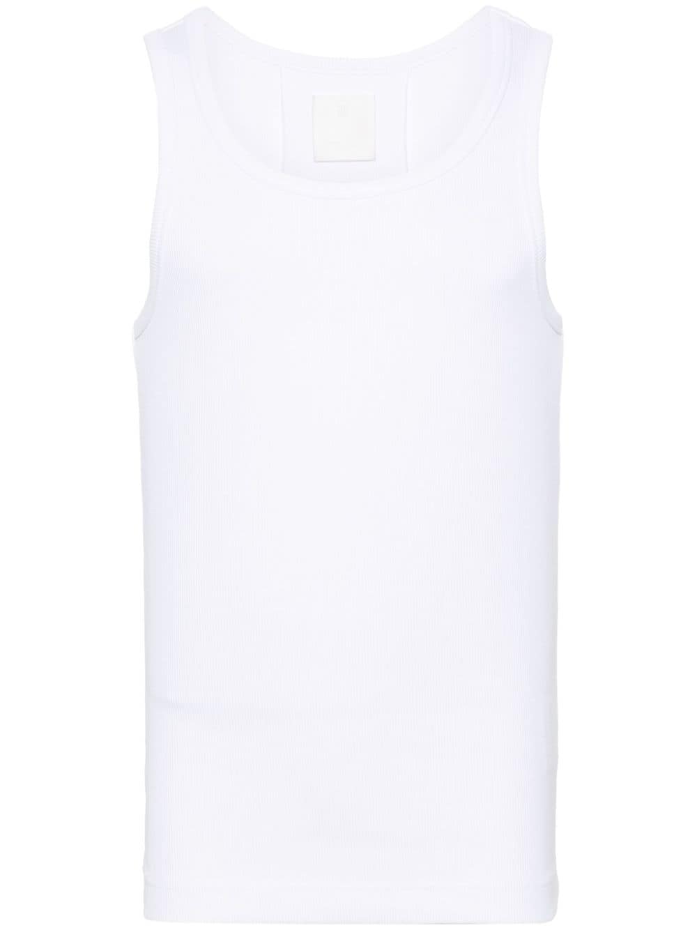 Fine Ribbed Stretch-Cotton Sleeveless T-Shirt