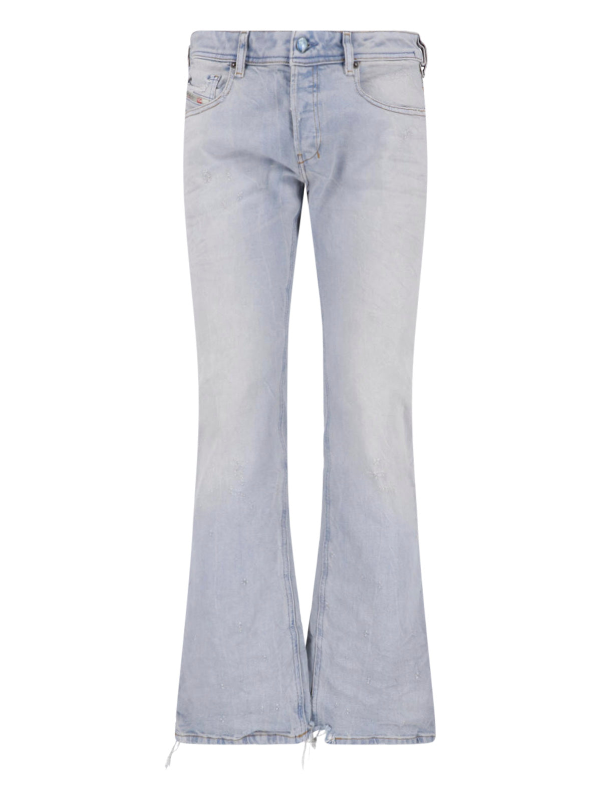 Light Blue Bootcut Jeans with Five-Pocket Design