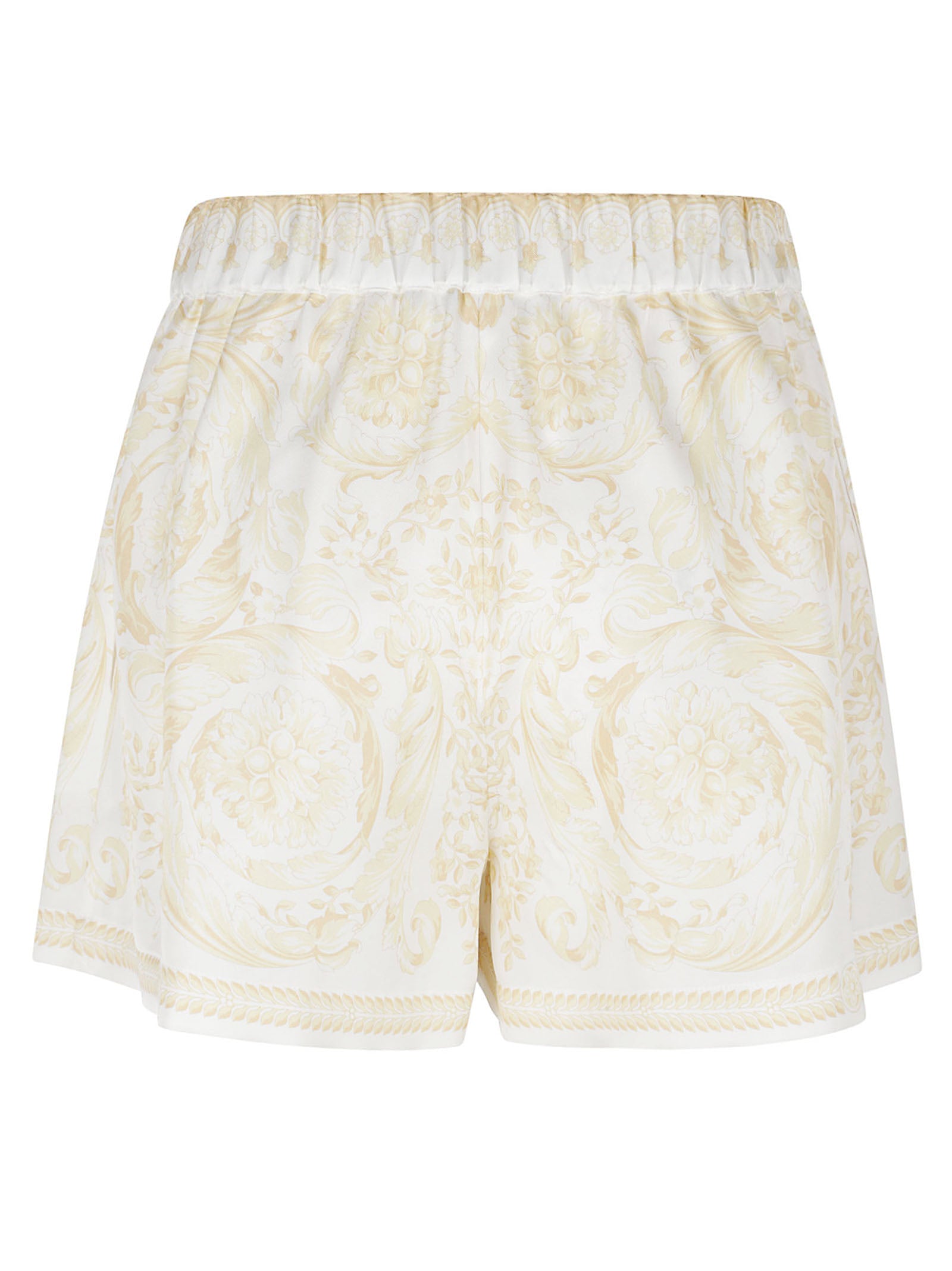 Silk Shorts With Baroque-Inspired Print