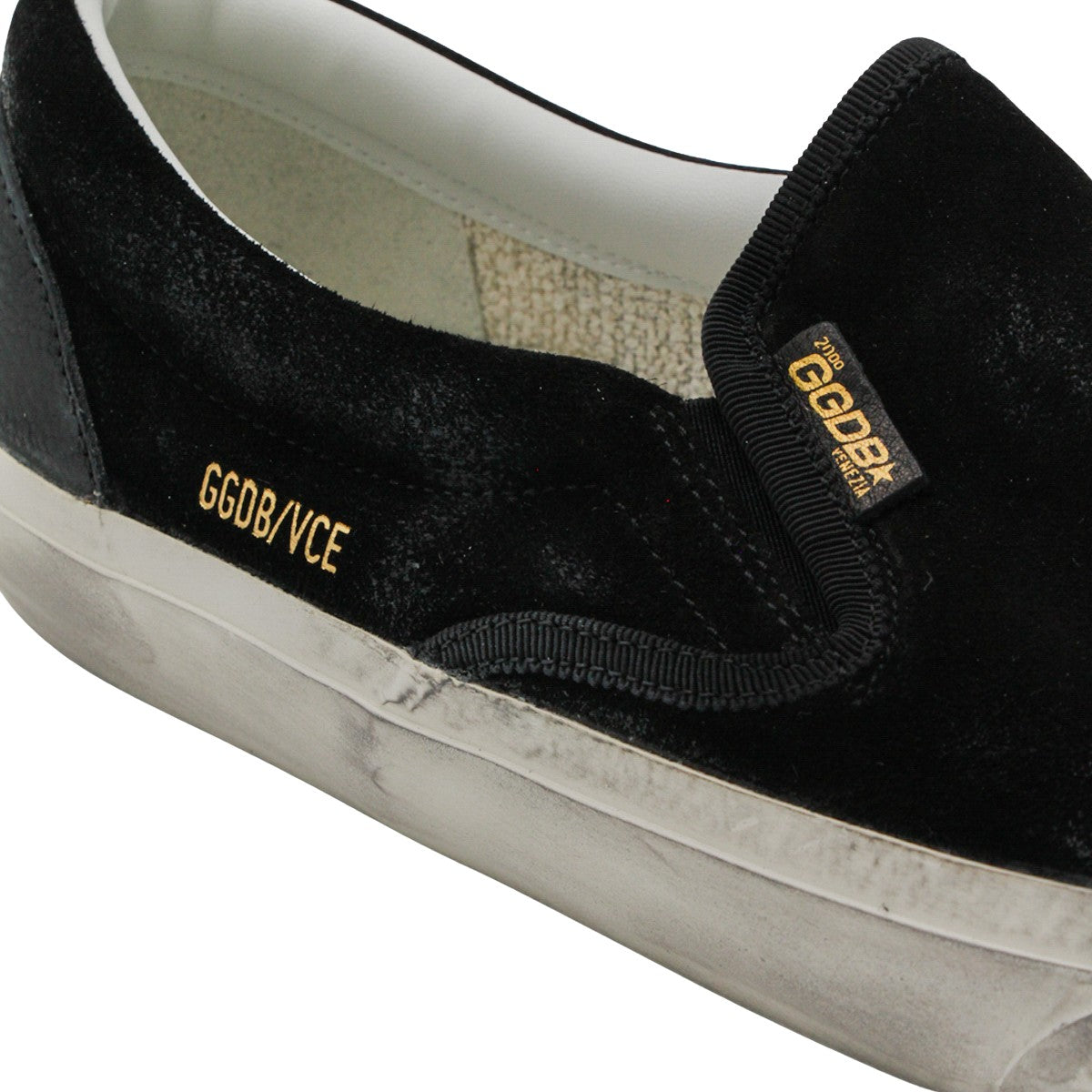 Slip-On Black Velvet Sneakers