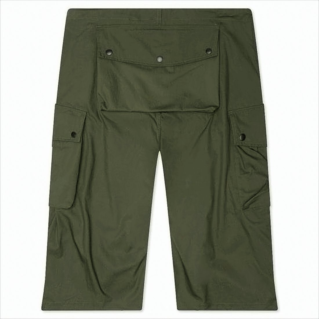 Utilitarian Green Straight Pants with Adjustable Features